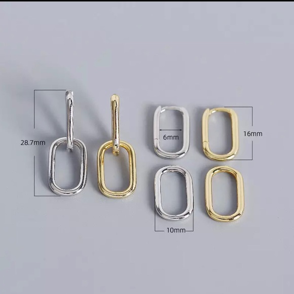 NWT. Trending geometric petite dangle drop earrings. - Picture 4 of 4